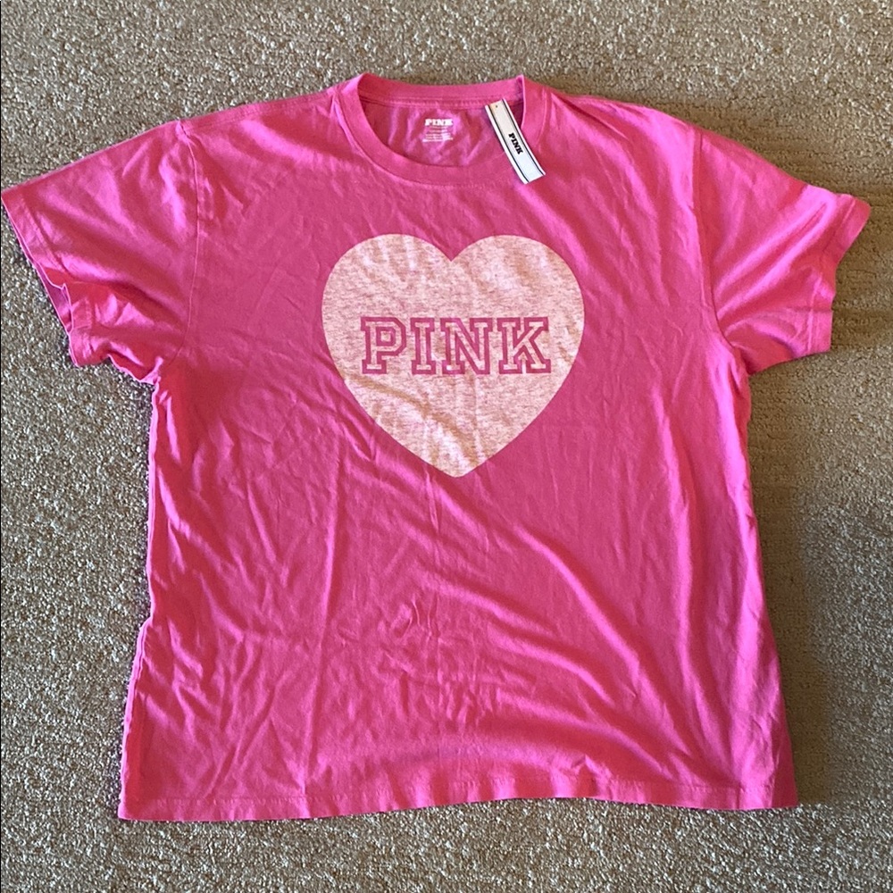 Pink Heart Women T-Shirt NWT